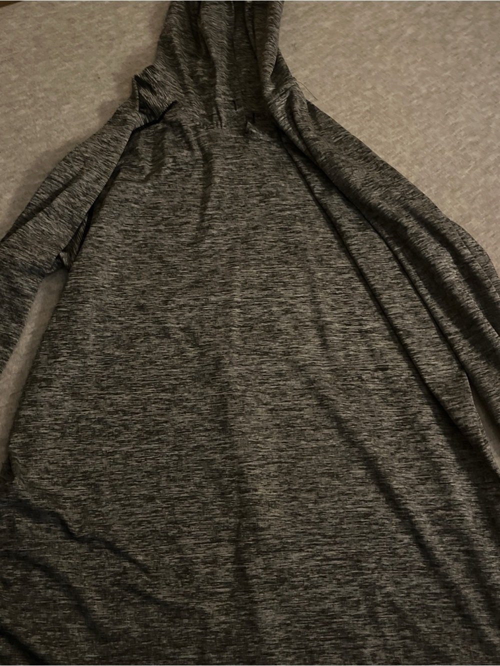 Cougar Sport Soft Heathered Gray Hooded Long Sleeve Top